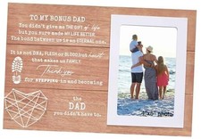 Wooden Handmade Picture Photo Frame Gift for Stepdad Father in Law Stepfather