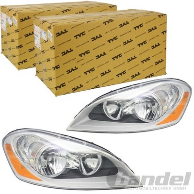 2xTYC H7 H9 SCHEINWERFER LINKS+RECHTS MIT LWR+MOTOR für VOLVO XC60 I BIS 04.2013