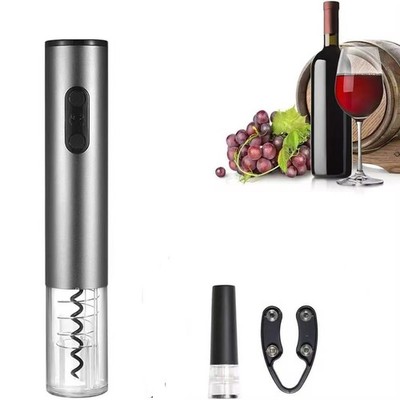 electric wine opener with foil cutter and vacuum wine stopper