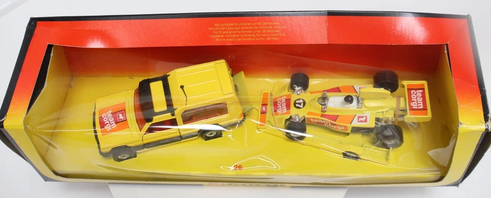 Team Corgi Race Set No. 26 Matra Rancho Trailer & Hesketh Ford 308 In Box 1981 - Image 3 of 4