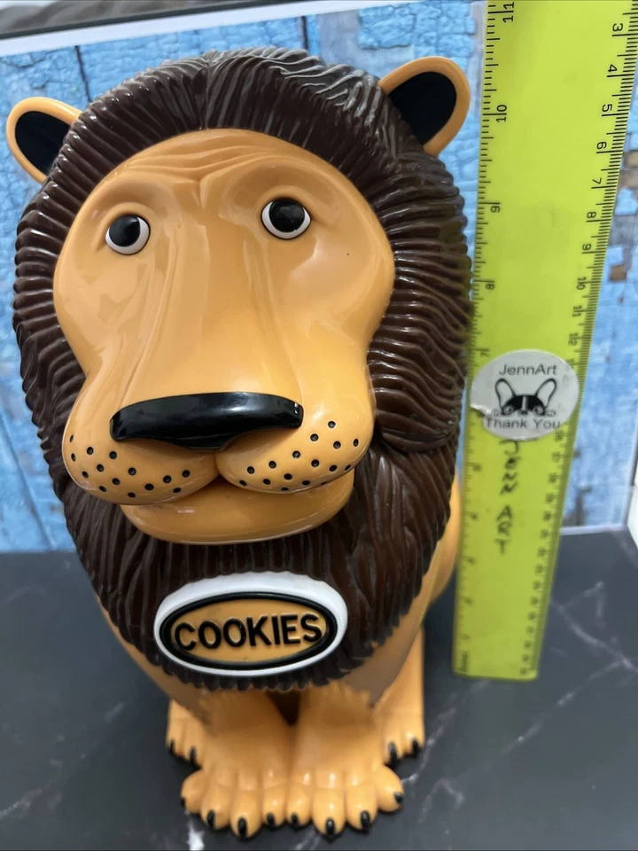 Vintage 1999 The Original Tiger Cookie Jar Cookies Plastic Lion Figure No Sound - Image 2 of 4