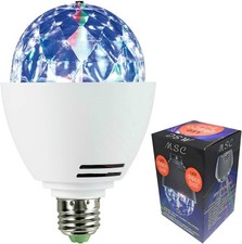 MSC LED E27 - Disco Ball Light Rotating Multi-Coloured Lightbulb Edison Screw F