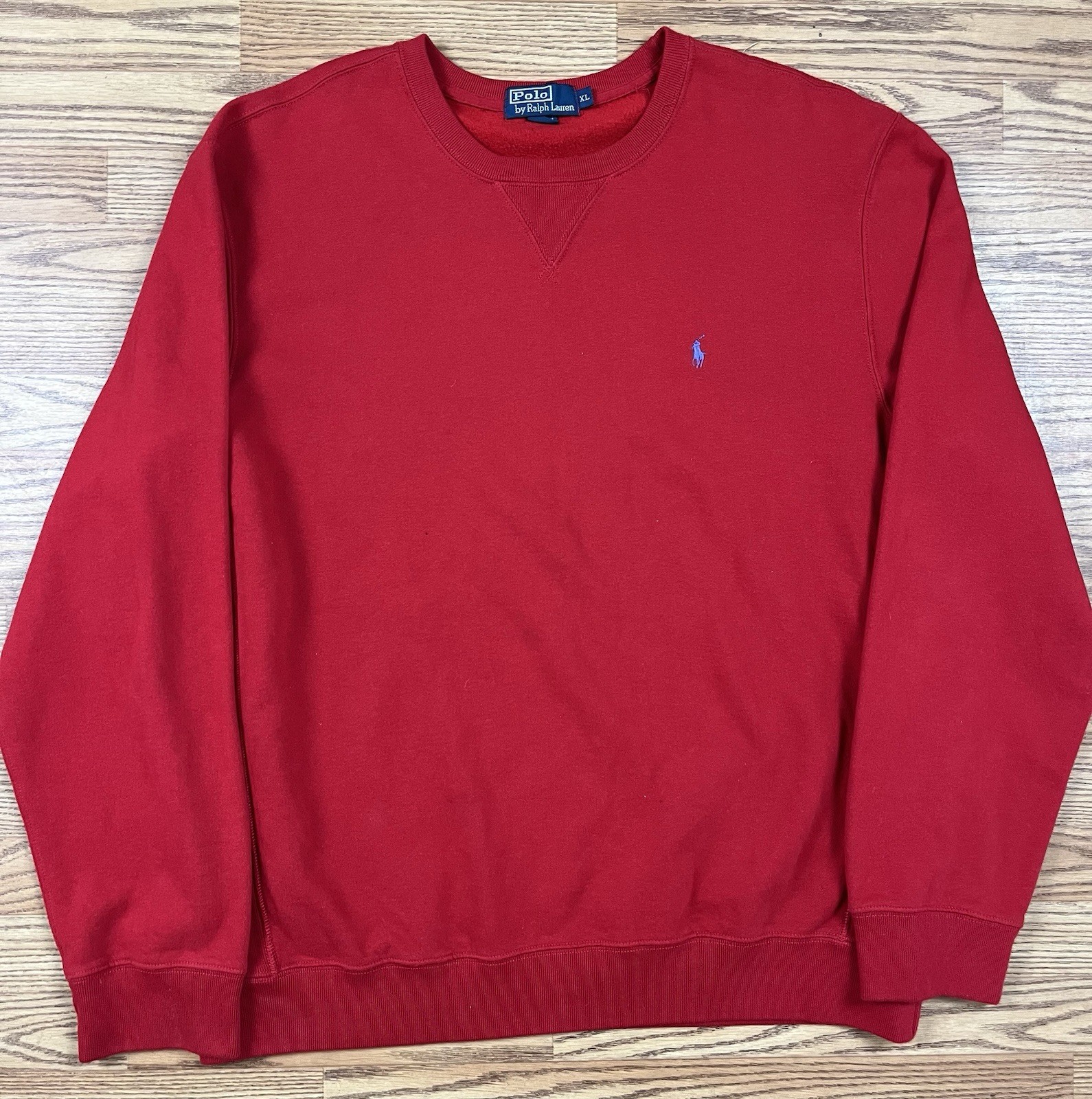 Polo Ralph Lauren Pullover Girocollo Taglia XL Uomo Blu Pony Classico