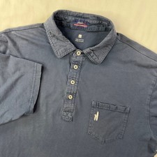 Johnnie-O Polo Shirt Mens Large Navy Blue Short Sleeve