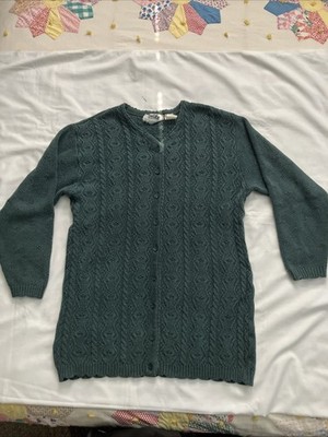 Vintage Northern Reflections tunic knit Cardigan Think St. Patrick s Day!