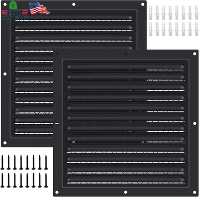 2 Pcs Attic Vent 10'' X 10'' Shed Vents Metal Gable Vents for Houses Wall Vent wit