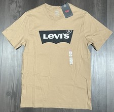 Levi Standard Fit Pullover Short Sleeve Tan Beige Shirt New with Tags Sz Small