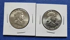 (2) Lot U.S. Franklin Half Dollars 1953-S and 1958 - US Coins 90% Silver