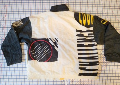 Vintage 1990s Nike Challenge Court Tennis Jacket White Black Sz