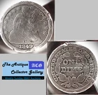 1849 Silver US Philadelphia Mint Seated Liberty Dime🪙Type 2🪙
