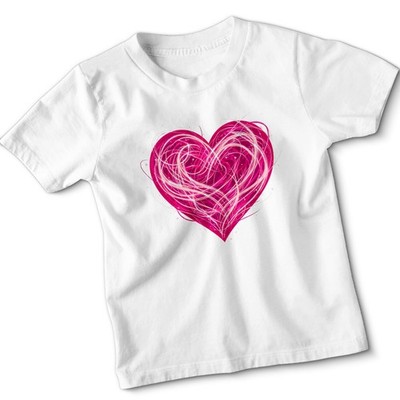 Original Love Heart Kinder T-Shirts Interaktiv Glow In The Dark Jungen Mädchen Tee