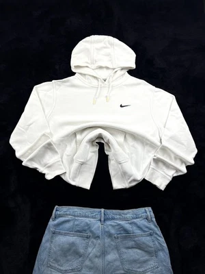 Hoodie Nike Blanc Cassé Crème Brodé XL Sweat Capuche Vintage Swoosh 826433-100 - Photo 1/4