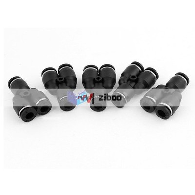 5Pcs 6mm to 6mm Y Shaped 3 Ways Quick Joint Air Pneumatic Fitting Black Kd #jd