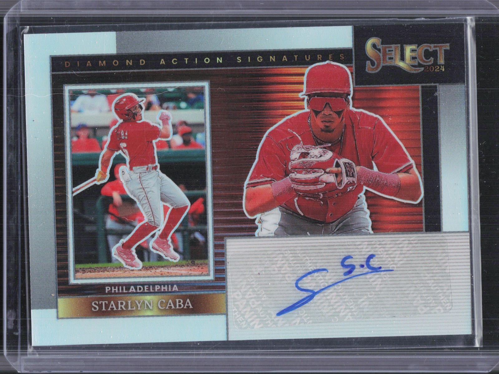 2024 Panini Select #DAS-SC Starlyn Caba Diamond Action Silver Auto