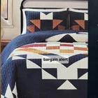 PENDLETON Castle Rock FULL/QUEEN QUILT  w/ 2 Shams ~ Maroon Navy Mustard Ivory