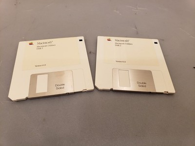 Vintage Apple Macintosh Utilities Version 6.0.3 Software Floppy Disks 1.44MB