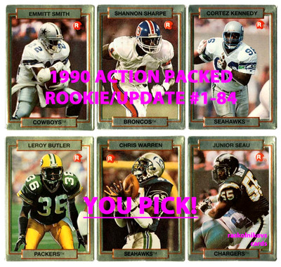 1990 Action Packed ROOKIE/UPDATE #1-84 Your Choice $2 or 2 Card Minimum YOU PICK