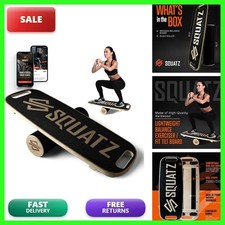 SQUATZ Wooden Balance Board Standing Desk SLWTRCHLR110 Fatigue Exercise Black