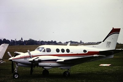 BEECHCRAFT C90 KING AIR Flugzeug, Seabourne Express - Original 35mm DIA (1980)