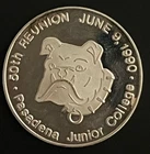 1990 Pasadena Junior College Bulldogs Reunion 1 T-oz 999 Silver Trade Unit Round