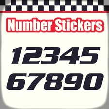 3, 4, 5, 6, 7, 8 inch Black Number Stickers Die Cut Custom 3 Digit 3 pcs 1125S