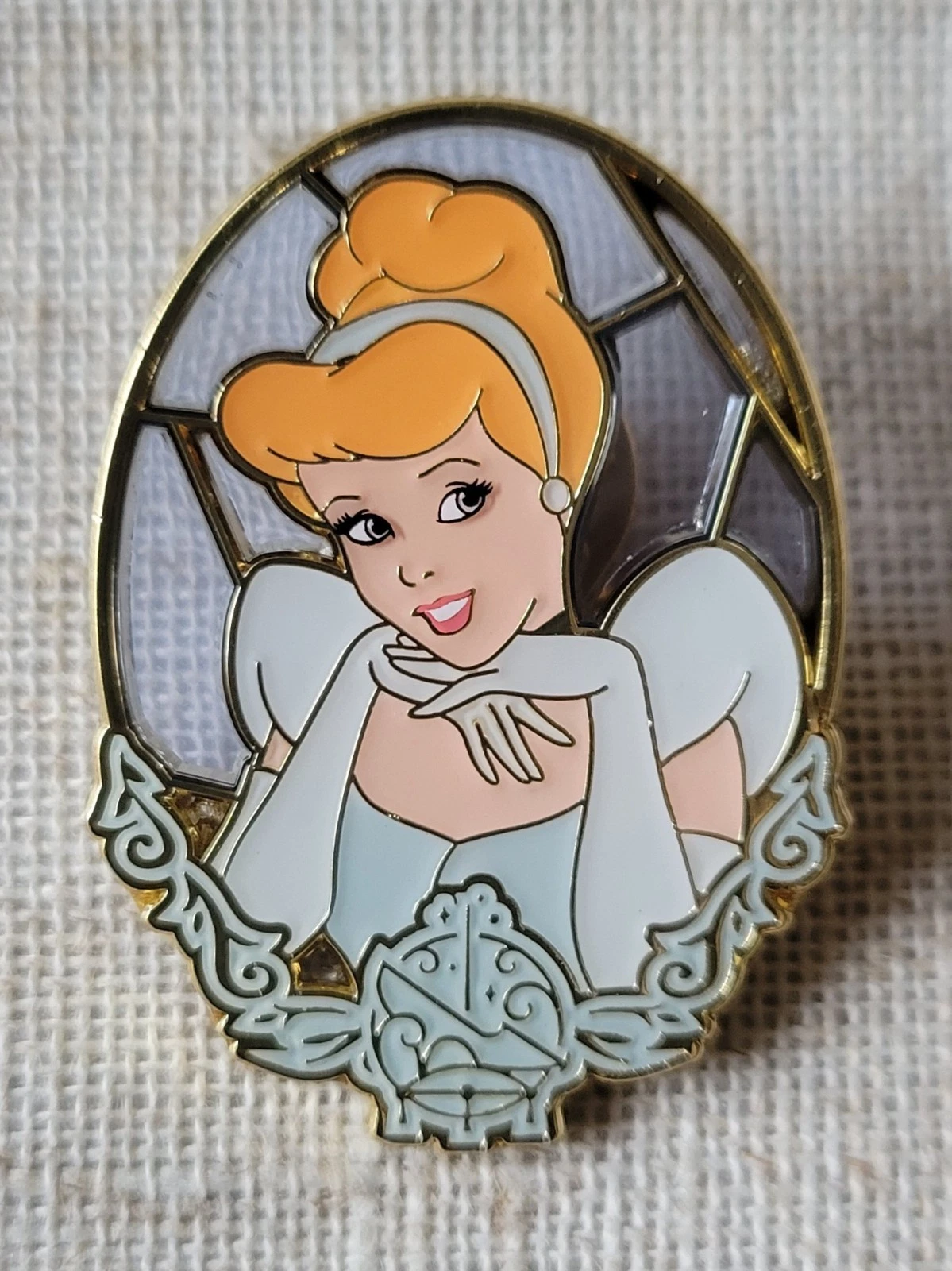 Loungefly Disney Princess Cinderella Stained Glass Portrait Mystery Pin & Box