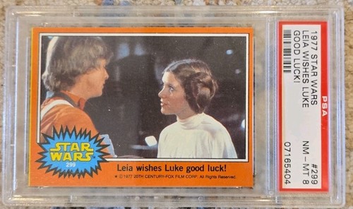 1977 Topps Star Wars #299 Leia wishes Luke good luck!