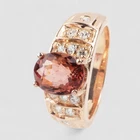 Sunset Orange Tourmaline 2.20Ct 925 Sterling Silver Handmade Fine Rings Size 6.5