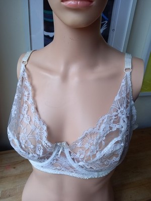40DD White Bra with Full Lace Cups Underwire Bra 40DD  BRAND NEW