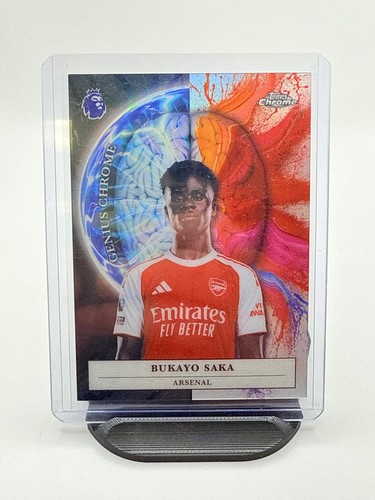 2025/26 Topps Chrome EPL Bukayo Saka Genius Chrome SSP