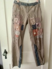Anthropologie PILCRO and the Letterpress Patchwork Corduroy pants Beige 27 Boho