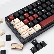 174 Keys Rome PBT Double Shot Custom Keycap Set Black Gaming Cherry Profile