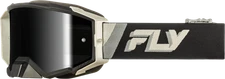 FLY Racing Zone Elite Goggle Black/Grey with Black Mirror/Smoke Lens