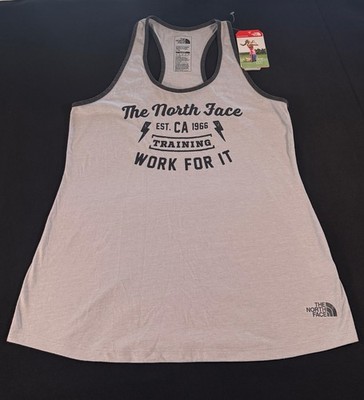 NWT The North Face Work For It Mountain Athletics Play Hard Tank Women s L Gray