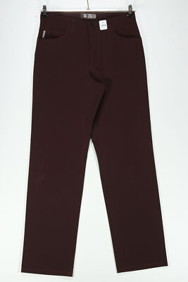 Alberto Tom Herren Jeans Hose 46 rot weinrot uni gerade Regular Stretch J1550