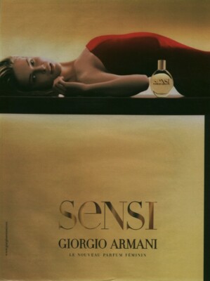 Zeitgenössische Werbung Parfum Sensi Giorgio Armani 2003 aus Zeitschrift