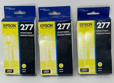 3-Pack New/Sealed Epson 277 Yellow Ink Cartridge Genuine OEM  Exp 03/2027