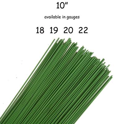 10 Zoll Grüner Stub Draht Oase Handwerk Blume Florist - 18 19 20 22 Stärke