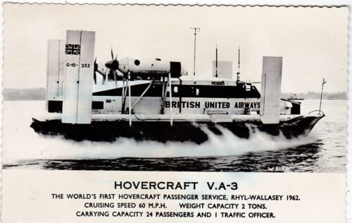 British United Airways, HOVERCRAFT V.A-3 - Rhyl - Wallasey 1962 RP - Picture 1 of 1