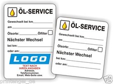 Öl - Wechsel Service Aufkleber KFZ Inspektio...