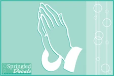 PRAYING HANDS #1 cut vinyl decal car truck window sticker Religious Sticker