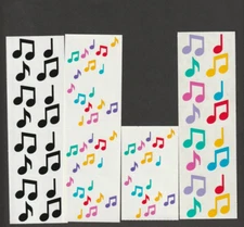 Vintage Mrs Grossman Stickers Music Notes Musical Black Multi Color - YOU PICK