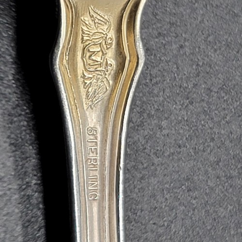 Antique Sterling Silver Baker Manchester Sugar Spoon ! - Picture 8 of 10