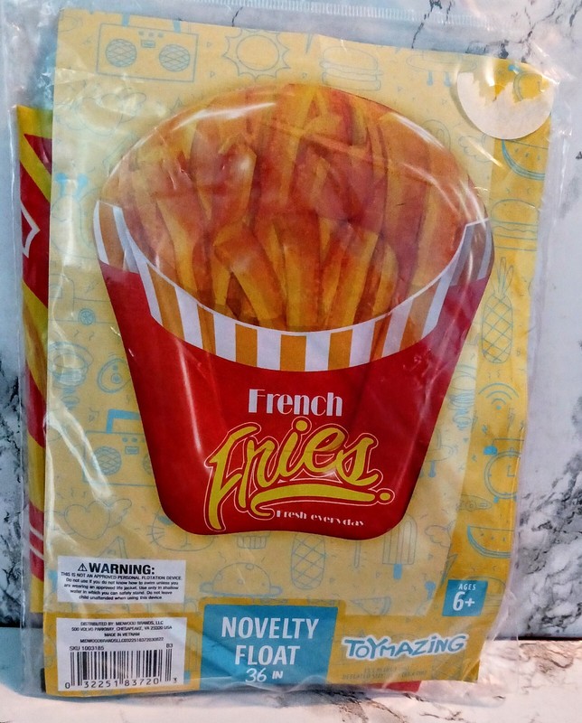 Toymazing Novelty French Fries Pool Float Inflatable 36" (3 Feet) Summer Fun 