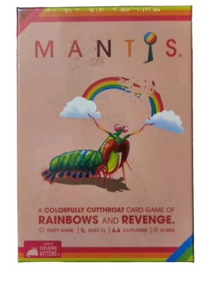 MANTIS Card Game Exploding Kittens Party Game Complete Rainbows Revenge New