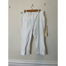 Da-Nang Surplus White Cargo Crop Pants Womens 4 Retro Y2K