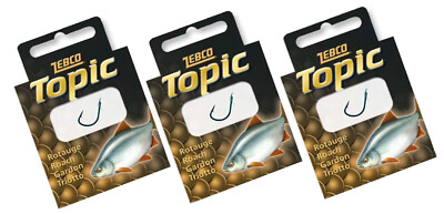 3 Packungen Zebco TOPIC Rotauge - Stipphaken Vorfachhaken Vorfach Haken