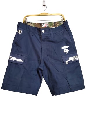 A BATHING APE ネイビーショートパンツ XL AAPE by A Bathing Ape Cargo Short Mens Size XL Navy Blue APUNUS