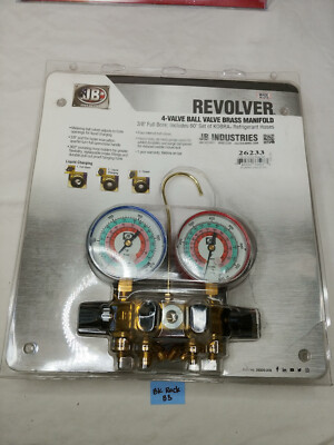 #ad Jb Industries 26233 Manifold Gauge 4 Valve New Old Stock $250.38