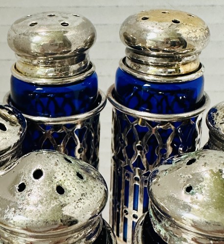 Vintage Cobalt Blue Salt and Pepper Shakers - Picture 4 of 7